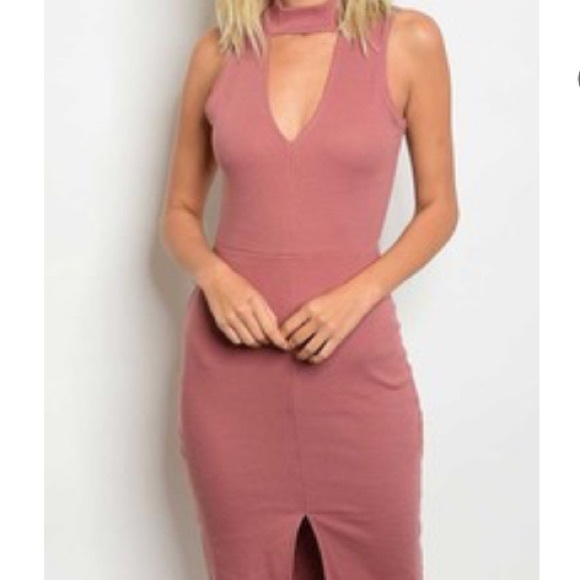 Mauve Chocker Dress - Picture 1 of 4